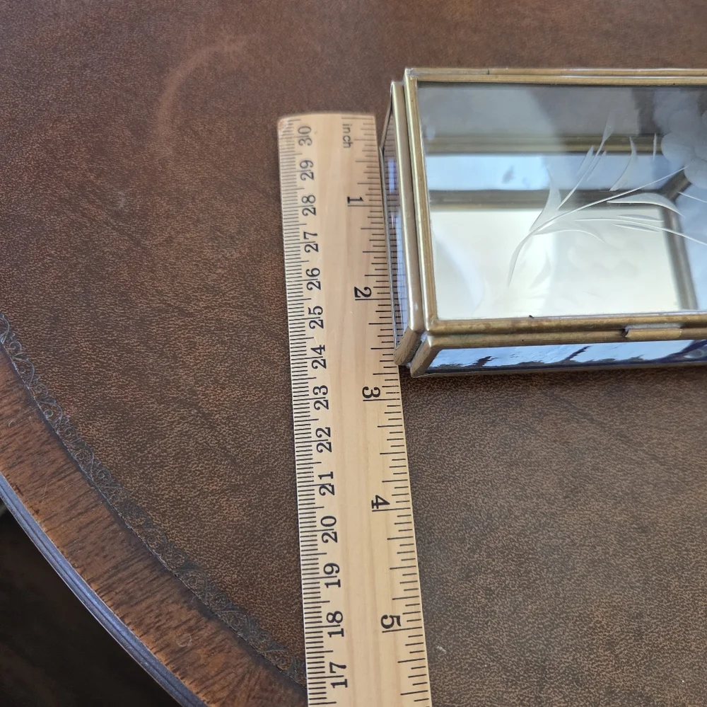 Vintage Brass And Glass Box
